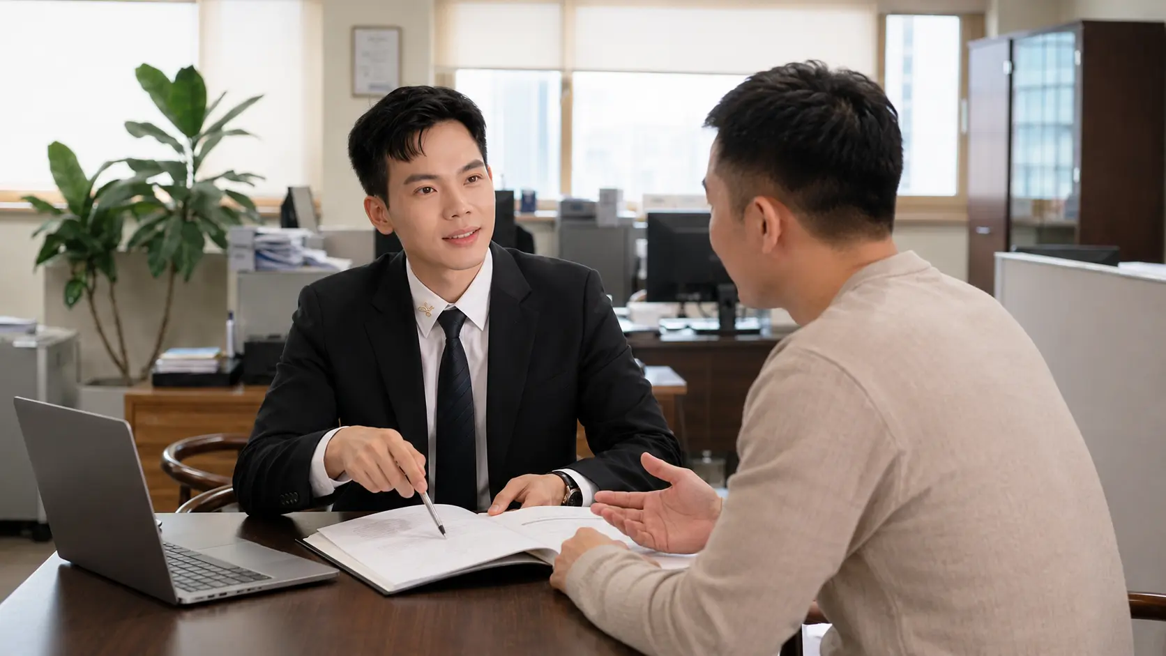 Ảnh bìa giới thiệu Giám đốc Lee Minseok tại văn phòng LEEHWA GLOBAL ở Seoul