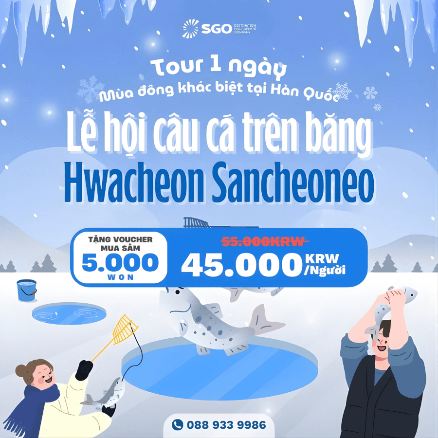 Ảnh trong bài: Lễ hội câu cá trên băng Hwacheon Sancheoneo 2026 – Lễ hội mùa đông lớn nhất Hàn Quốc