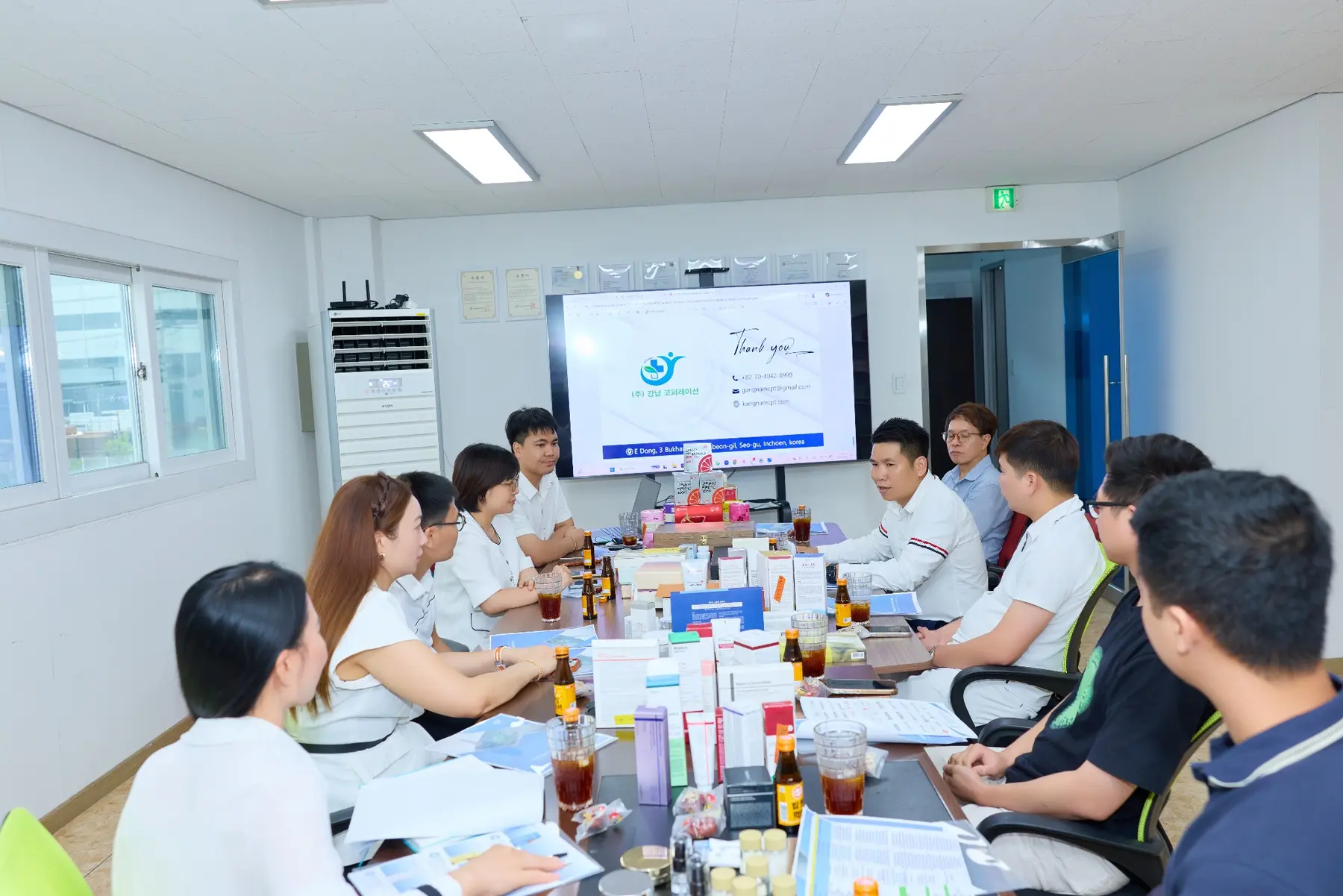 인천에서 진행된 BAViK과 강남코퍼레이션의 기업 소개 및 협력 논의